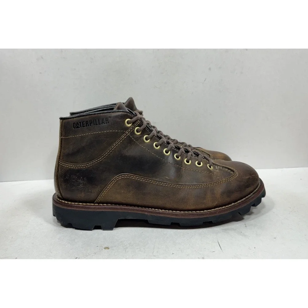 CAT Caterpillar Heritage Style Boots Men's Size 11 Brown Leather 70675